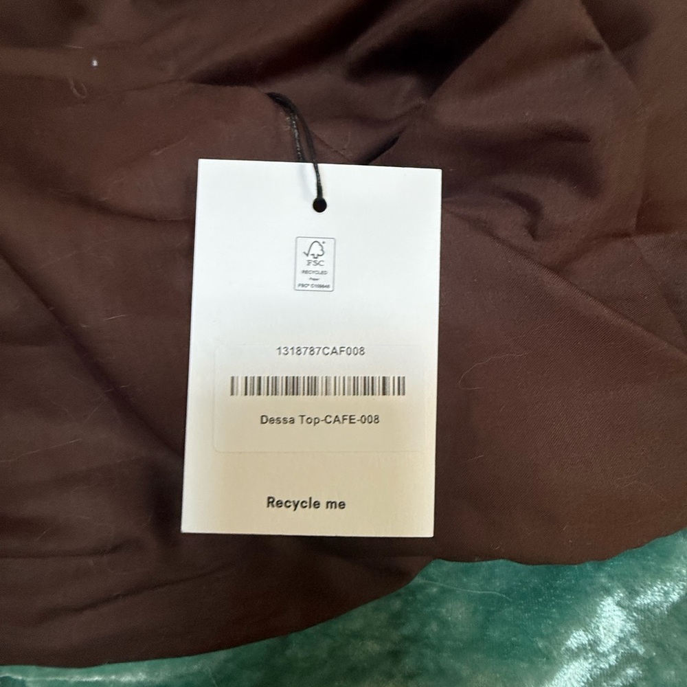 Elegant Brown One-Shoulder Top - Picture 4 of 8